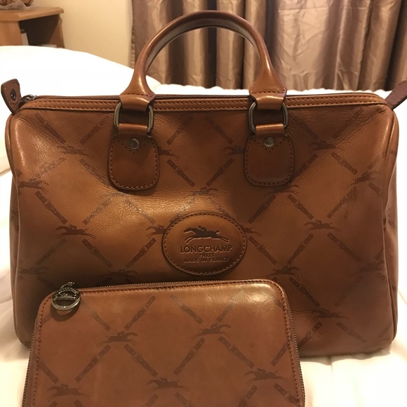 Longchamp Leather bag with matching wallet - Picture 2 of 6